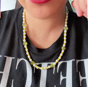 White Pearl With Smiles Necklace thumbnail 2