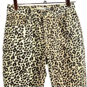Lovers + Friends Logan Hi-Rise Tapered La Lita‎ Leopard Print Jeans 26 thumbnail 4