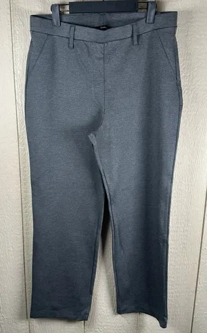 Quince Ultra-Stretch Ponte Straight Leg Pants Large Charcoal Gray Office Career thumbnail 1