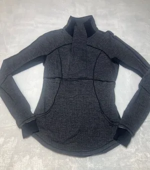 lululemon athletica Heathered Charcoal Quarter-Zip Pullover thumbnail 1