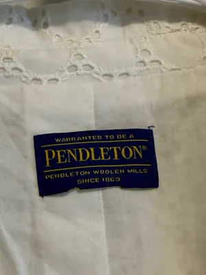 Vintage Pendleton White Cotton Eyelet Blazer Jacket thumbnail 5