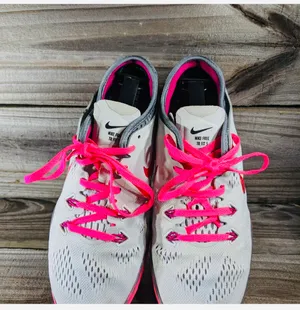 Nike Womens Pink Running Shoes 629496-061 Pink Mesh Sport Lace Up 8.5 thumbnail 4