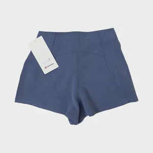 Lululemon Ribbed Softstreme High-Rise Short 2” Oasis Blue, Size 2 thumbnail 2