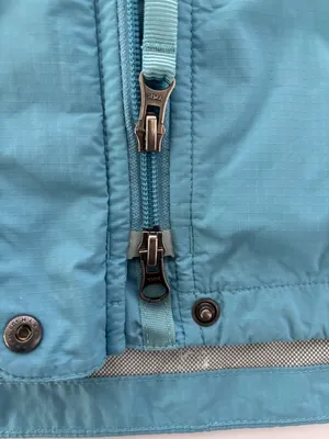 L.L.Bean Vintage Teal Nylon Hooded Rain Jacket Windbreaker Unise thumbnail 5