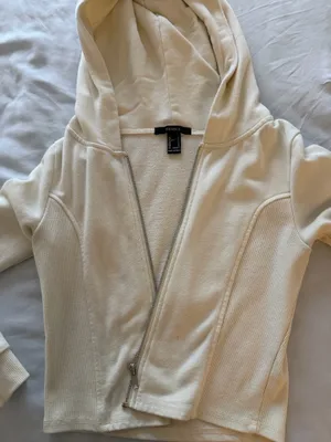 Forever 21 Cream Full Zip Hoodie Women’s thumbnail 4