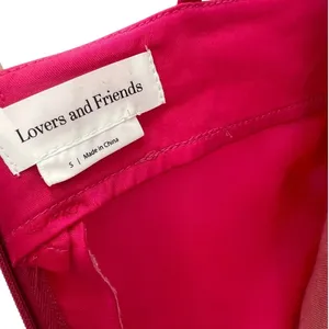 Lovers and Friends Noah‎ Wrap Dress Slip Sleeveless Satin Hot Pink Size Small thumbnail 13