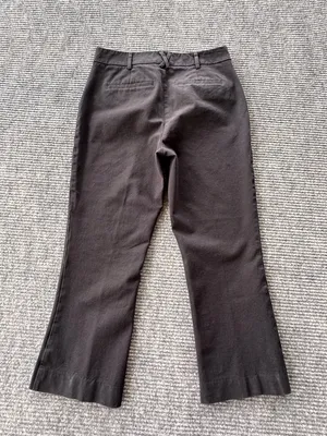 Anthropologie Maeve‎ Black Collette Wide leg cropped pants Women's 6 thumbnail 3