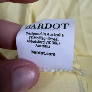Bardot Dress Womens Small Yellow Satin Lace Slip Maxi V Neck Button Back NWT thumbnail 11