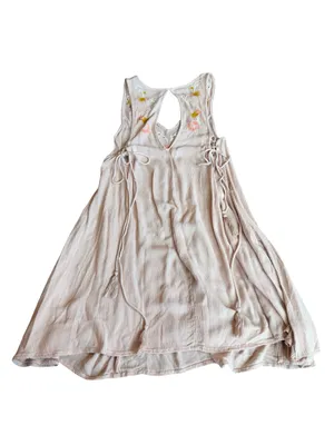 Intimately Free People Blush Pink Embroidered Boho Swing Dress X-Small Women's thumbnail 10
