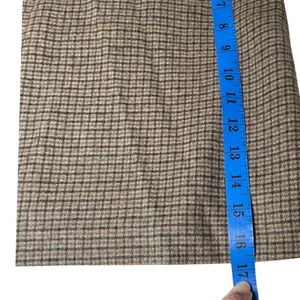 Plaid Mini Skirt A Line‎ Wool Blend Brown Blue Preppy Madewell Women 10 thumbnail 8