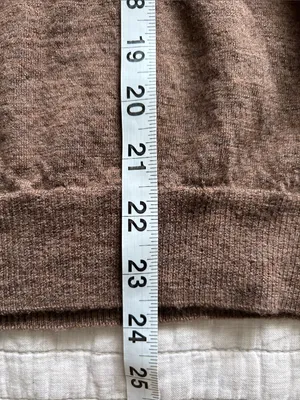 Lello Vtg brown turtleneck 100% wool base layer light sweater med thumbnail 6