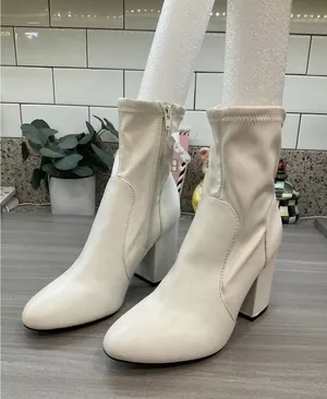 Madden Girl Ranger White Ankle Booties thumbnail 1