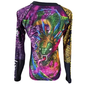 Raven Fightwear Quetzalcoatl Aztec Rashguard Size M BJJ MMA Grappling thumbnail 4