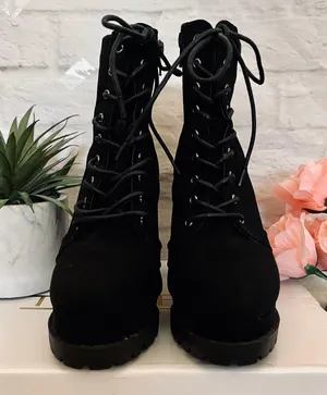 Faux Suede Boots Black Size 6.5 thumbnail 4