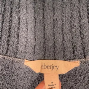 Eberjey BOUCLE BOYFRIEND OVERSIZED V NECK SWEATER GRAPHITE GRAY SMALL thumbnail 3