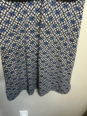 Patagonia Margot Blue White Geometric Jersey Knit V-Neck Sleeveless Dress thumbnail 4
