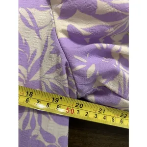 Size Large Jodifl Embroidered Puff Sleeve Purple Floral Green Top Blouse Boho thumbnail 4