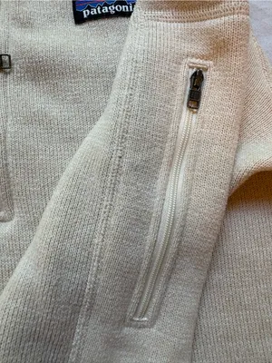 Patagonia Better Sweater 1/4 Zip Fleece Medium Birch White Cream Pullover thumbnail 8