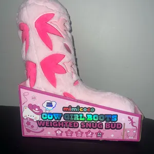 NWT Pink Cow Girl Boots Weighted Snug Bud thumbnail 1