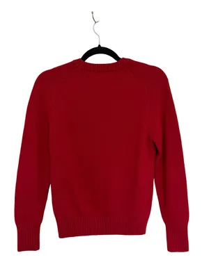 Brandy Melville Classic Pop of Red Wool Crewneck Sweater - OS thumbnail 2