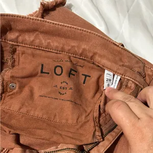 LOFT Rust Denim Jeans thumbnail 8
