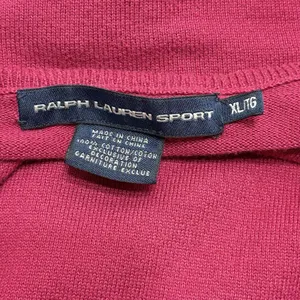 Ralph Lauren Sport Sweater Pink V Neck Pony Logo XL Cotton Blend Lightweight thumbnail 4