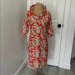 Gretchen Scott Ruffle Neck Jersey Dress thumbnail 3