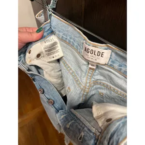 AGOLDE Riley High Rise‎ Straight Crop Jeans Distressed Womens Size 26 thumbnail 7
