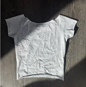 Brandy Melville Grey Off-The-Shoulder Top thumbnail 2