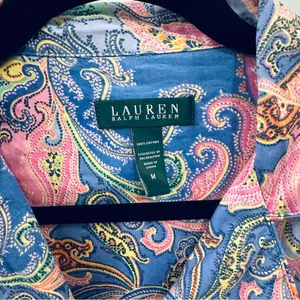 Lauren Ralph Lauren Paisley Size Medium Mini Dress w logo p-p 20” s-h 34” thumbnail 3