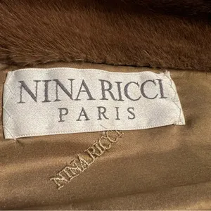 Vintage Nina Ricci Natural Female Let Out Mink Fur Coat Size M Genuine Womens thumbnail 15