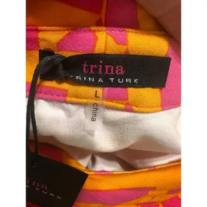 Trina Turk Leko Mini‎ Dress Orange Pink Geometric Cowl Neck Sleeveless NWT L thumbnail 10