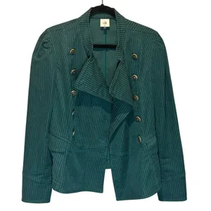 CAbi Lennon Green Military Style Jacket Style #3913 - size Medium thumbnail 1