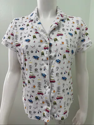 Erica Wilson Nantucket Women’s CISCO IPJ Size Small 100% Pima Cotton Pajama Top thumbnail 4