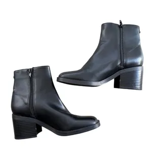 Nine West Black Square Toe Block Heel Ankle Boots Booties Womens Size 8M thumbnail 7