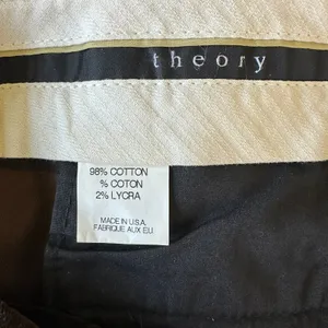 2 THEORY Pants Women's Chocolate brown velvet flared trousers 31" inseam bootcut thumbnail 6