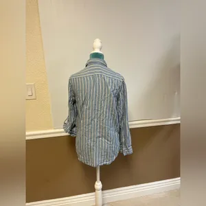 Babaton Striped Long Sleeve Button Tunic‎ Shirt – XS – Aritzia thumbnail 4