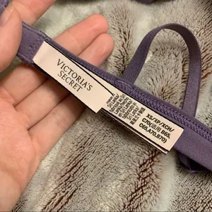 Victoria's Secret Women's Scalloped Trim Triangle Unlined Bralette Purple‎ - XS thumbnail 3