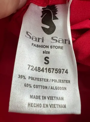 Sari Sari Red Drawstring Pants Scrub Set thumbnail 4