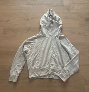 Aerie Offline Cropped Hoodie in Oatmeal thumbnail 1