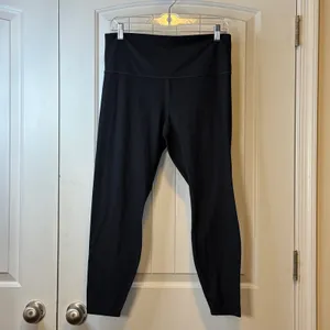 All In Motion Womens Ribbed High-Waisted‎ Leggings Black Athletic Yoga Pants L thumbnail 3