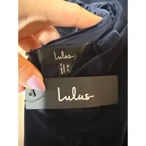 NWT Lulus Perfectly Classy Navy Blue Velvet Strappy Maxi Dress Bridesmaid Sz XL thumbnail 8