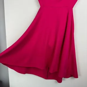 Revolve NBD X NAVEN Bright Barbie Pink Boned Bodice V Cut Mini Dress Sz Medium thumbnail 8