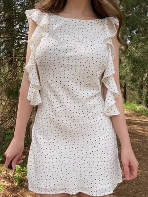 Le Lis Polka Dot Ruffle Dress thumbnail 3
