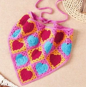 Crochet Kerchief Head Band #148 thumbnail 1