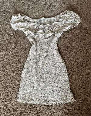Floral Mini Dress White thumbnail 1