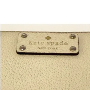 Kate Spade Zip Around Wallet‎ Sz OS Cream Pebbled Leather Continental Organizer thumbnail 2