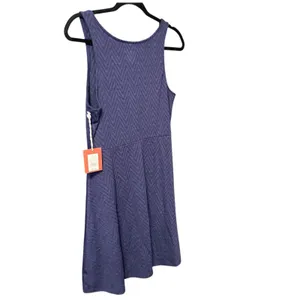 Mossimo‎ Supply Co Womens Navy Chevron Textured Fit and Flare Dress Large New thumbnail 8