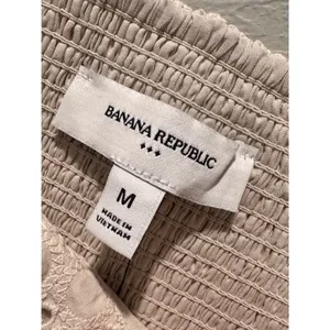 Banana‎ Republic Eyelet Cropped Cami Top Cream Medium Cotton Clean Girl Summer thumbnail 5