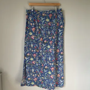 Crazy Horse Vintage Floral Print Maxi Skirt Lightweight Boho Whimsy Blue Size 14 thumbnail 2